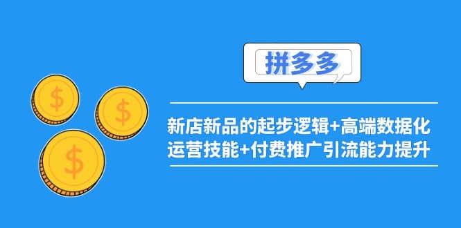 2022拼多多：新店新品的起步逻辑 高端数据化运营技能 付费推广引流能力提升-让一部分人先富起来默财创业网